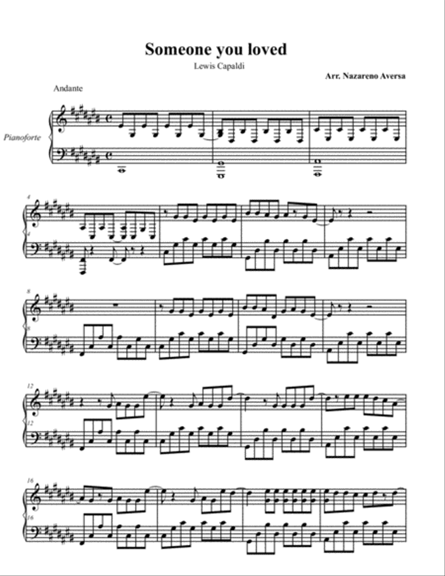 Someone You Loved Piano Solo scores gallery preview page 1