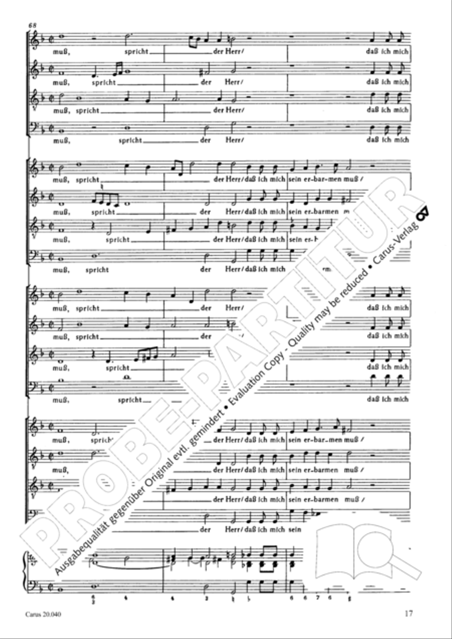 Is Ephraim my dear son? (Ist nicht Ephraim mein teurer Sohn) 4-Part scores gallery preview page 18