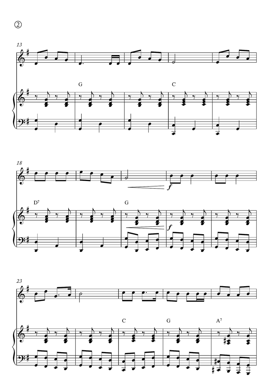 Jingle Bells Piano scores gallery preview page 2