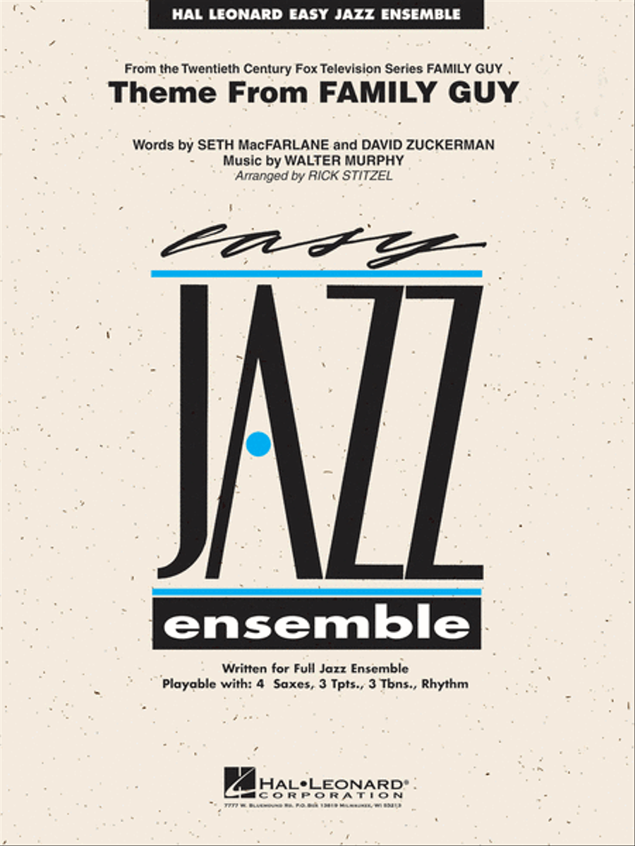 Theme from “Family Guy” Jazz Ensemble scores gallery preview page 1