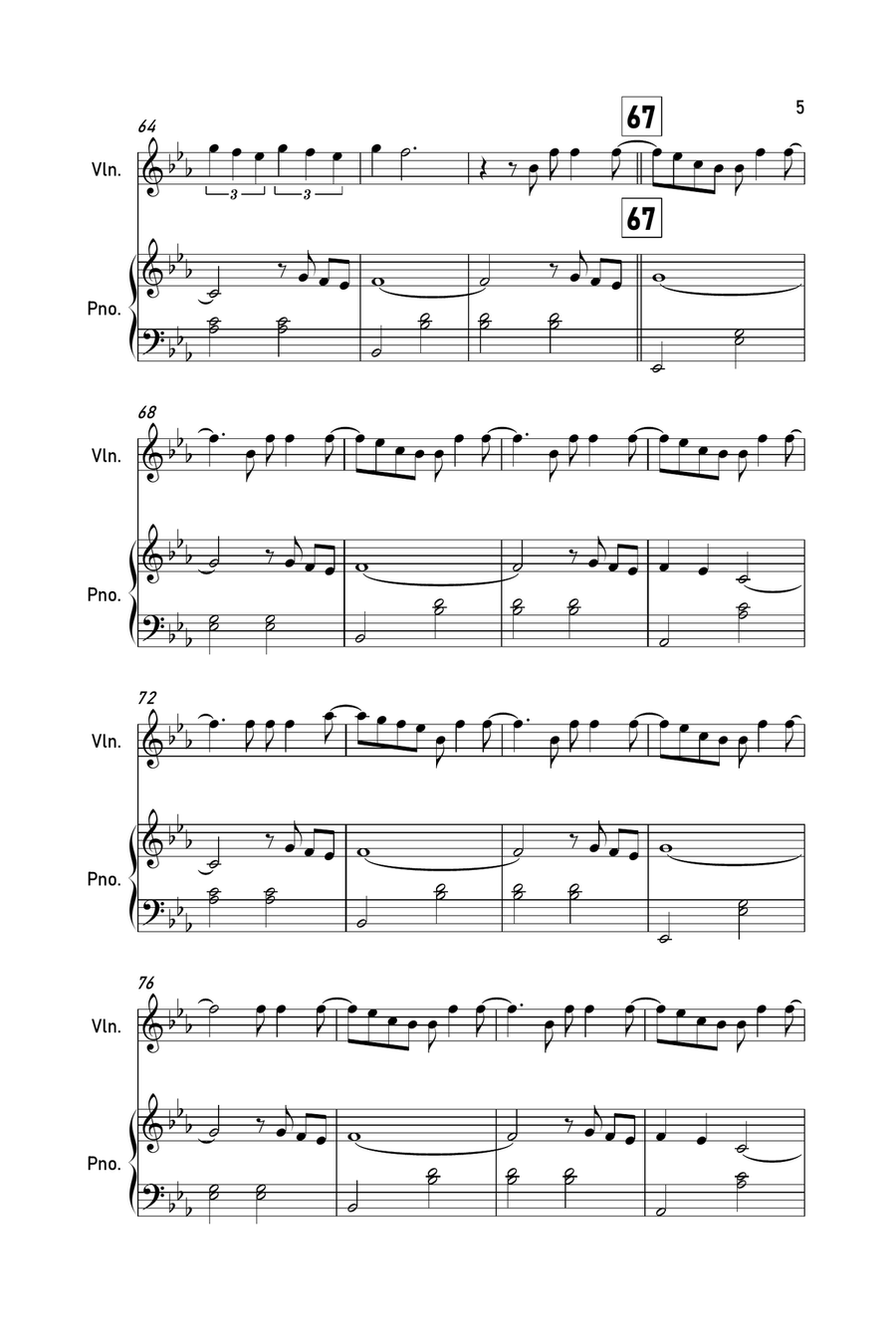 Cardigan Cardigan Violin Solo scores gallery preview page 5