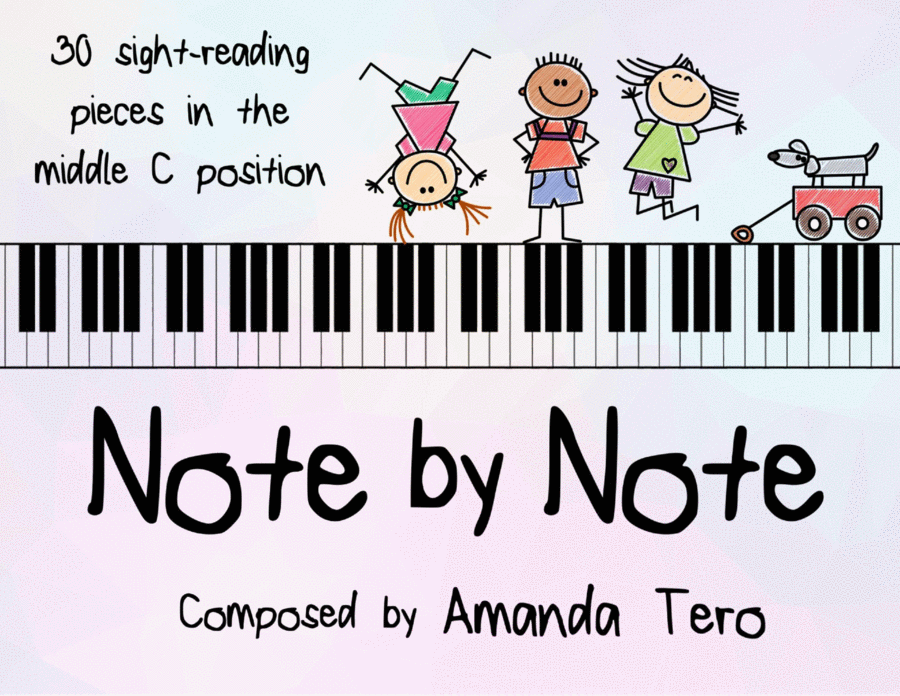 Note by Note sight-reading sheet music for Middle C primer piano students Piano Method scores gallery preview page 1