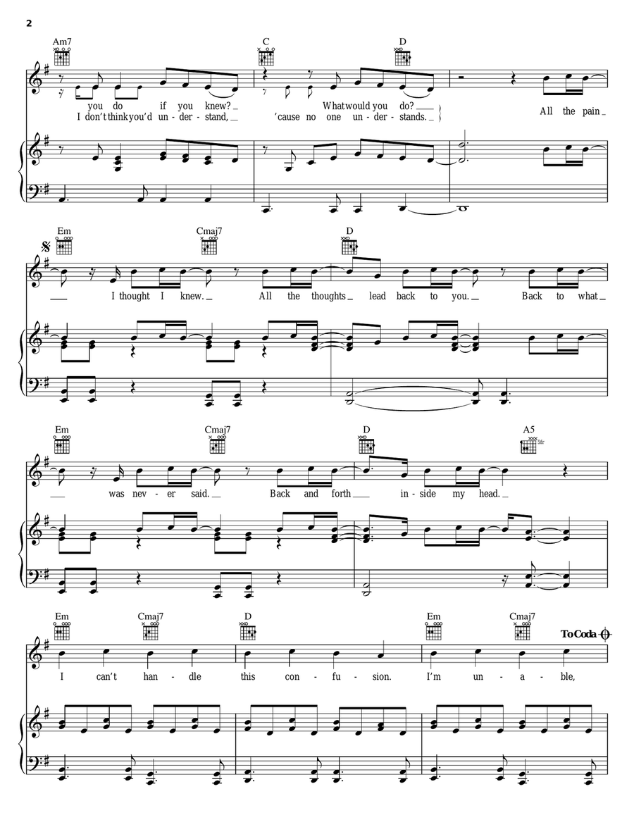 Take Me Away Take Me Away Piano, Vocal, Guitar scores gallery preview page 2