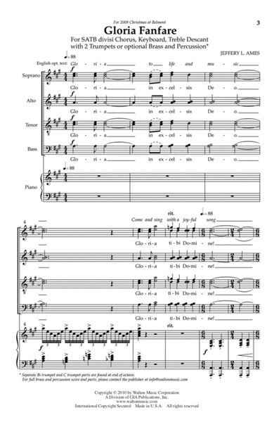 Gloria Fanfare - SATB divisi (Vocal Score) image number null