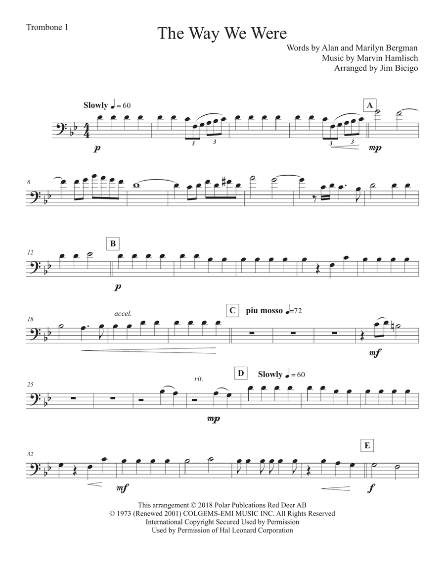 The Way We Were The Way We Were Choir scores gallery preview page 6