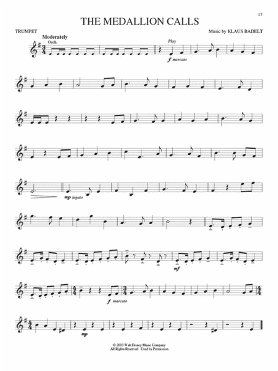 Pirates of the Caribbean Trumpet Solo scores gallery preview page 5