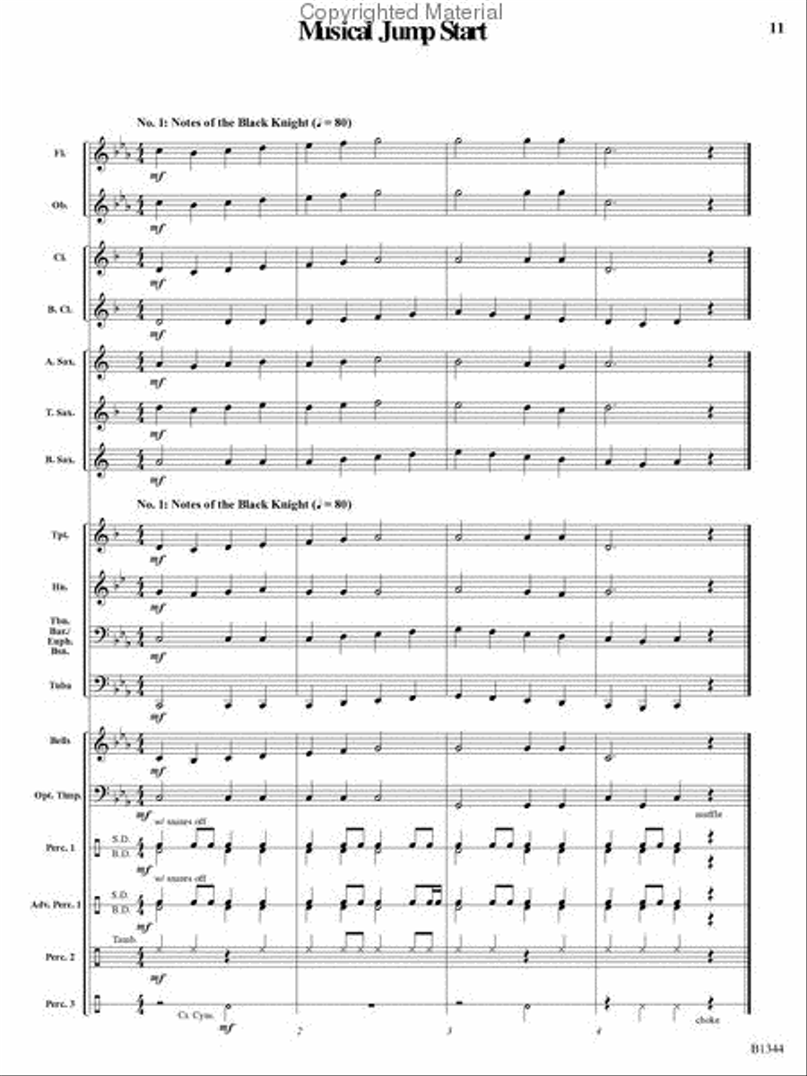 Quest of the Black Knight Concert Band scores gallery preview page 10