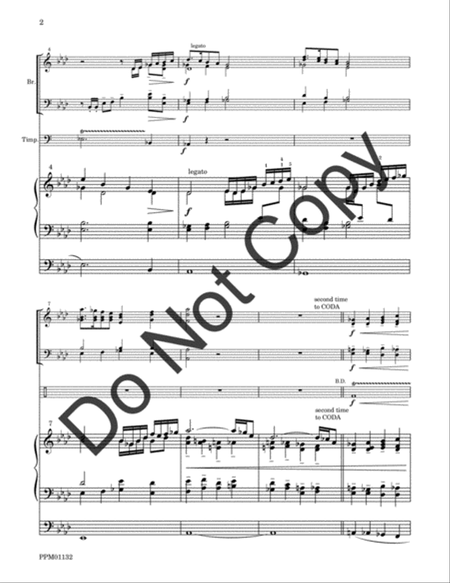 Cortege: Intrada, Arioso, Finale Percussion scores gallery preview page 29