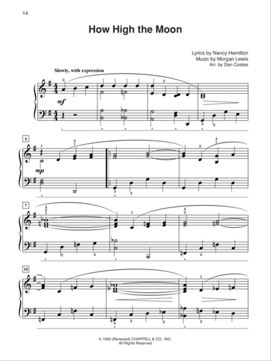 Dan Coates Popular Piano Library -- Timeless Standards Piano Solo scores gallery preview page 3