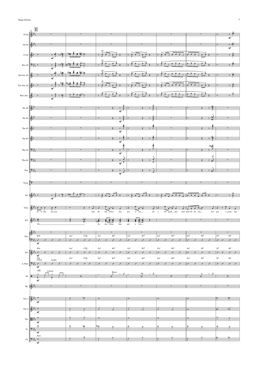 Happy Holiday / The Holiday Season Full Orchestra scores gallery preview page 5