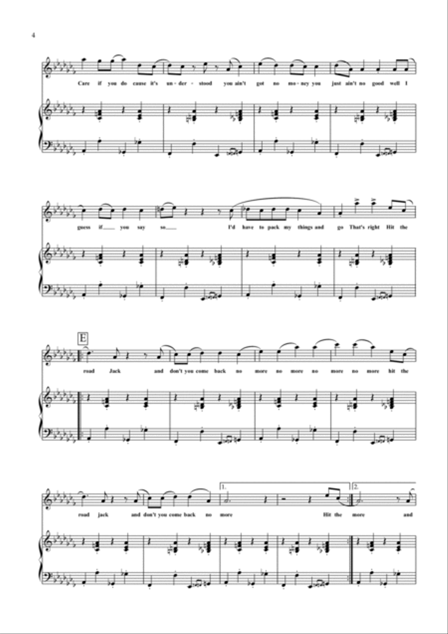 Hit The Road Jack Flute Solo scores gallery preview page 4