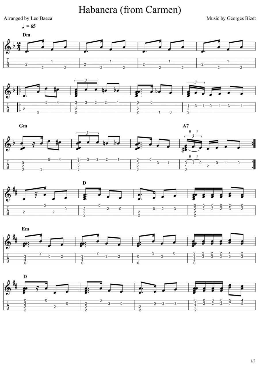 Dat's Love (Habanera) Dat's Love (Habanera) Ukulele scores gallery preview page 1