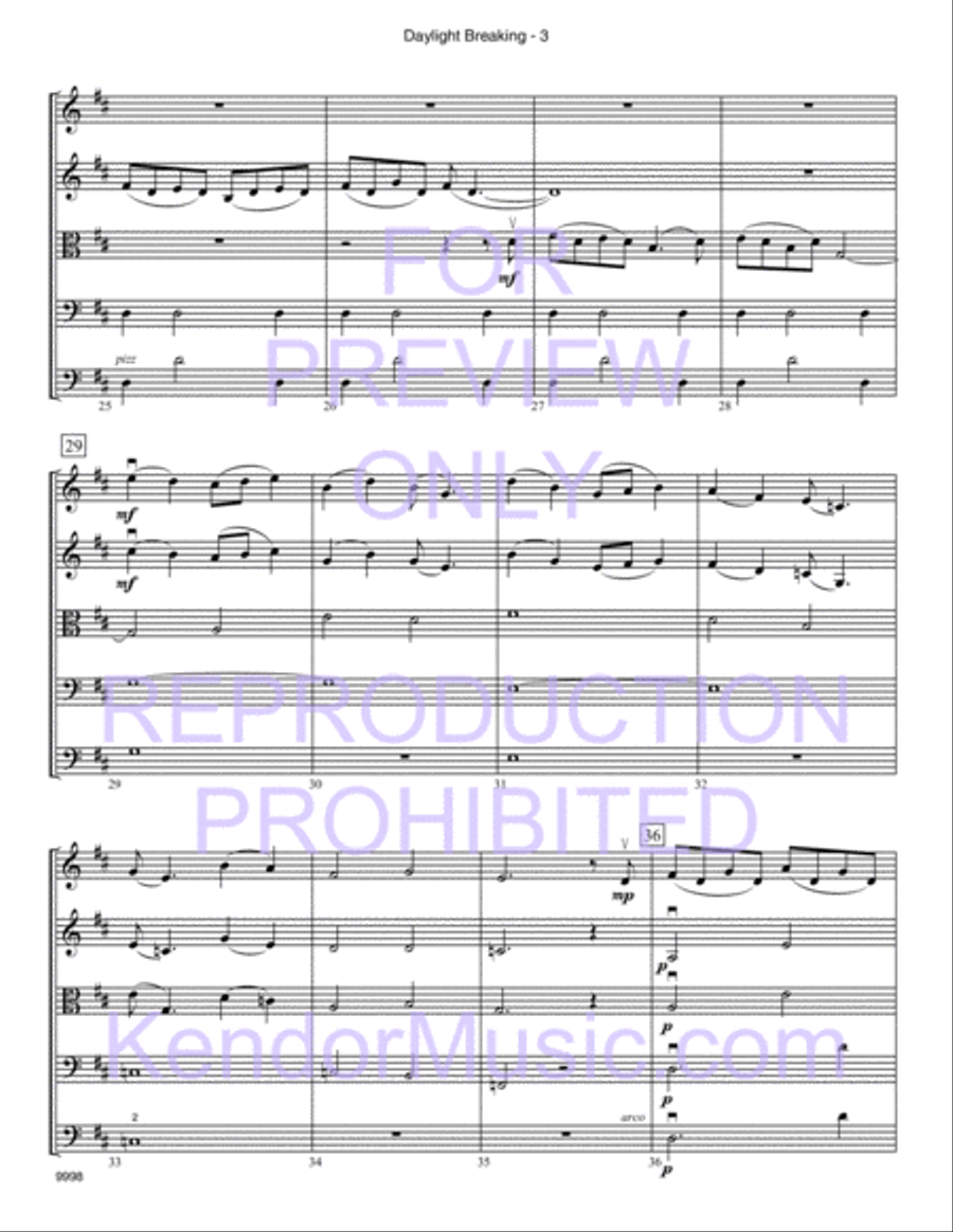Daylight Breaking by Deborah Baker Monday String Orchestra - Sheet Music page 4