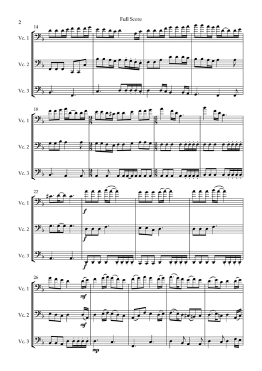 Pirates Of The Caribbean Pirates Of The Caribbean String Trio scores gallery preview page 2