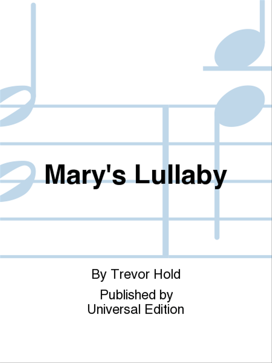 Mary's Lullaby Christmas scores gallery preview page 1