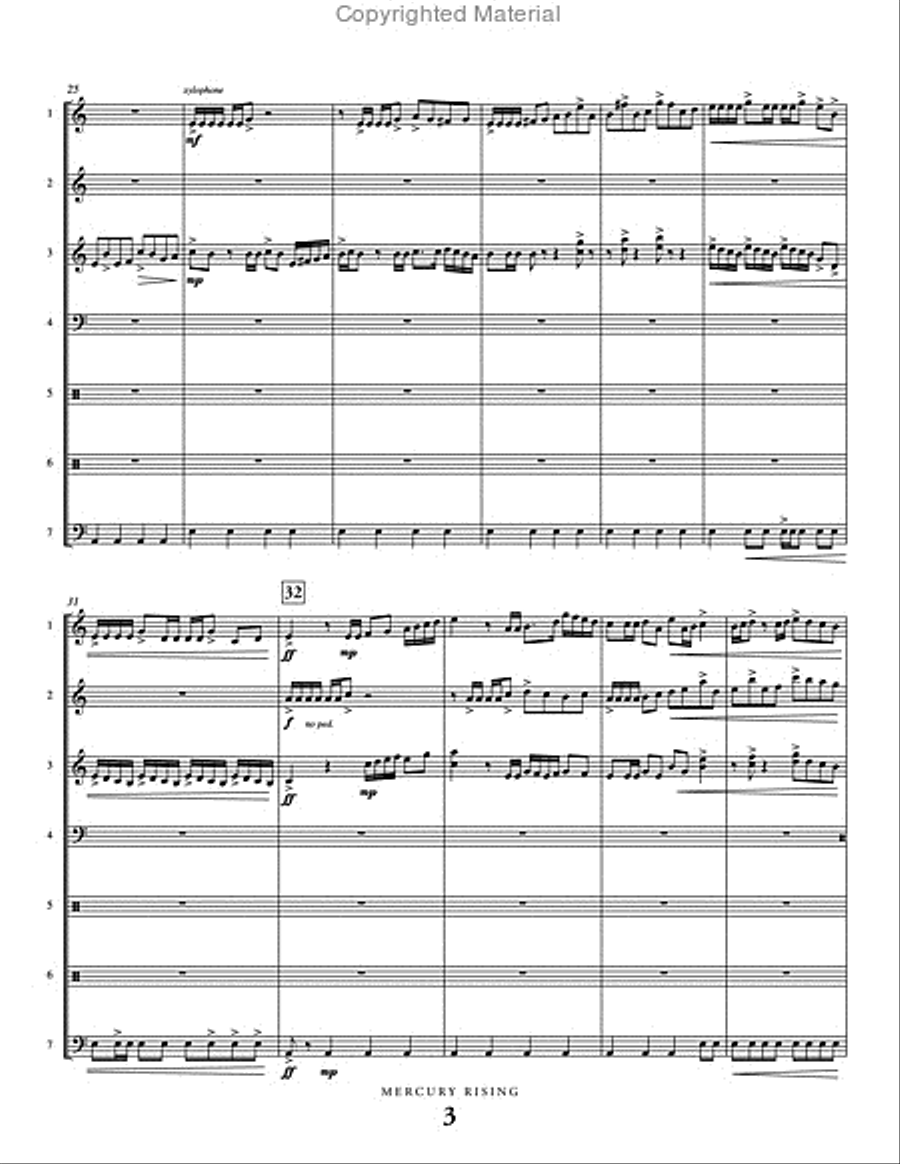 Mercury Rising Mercury Rising Percussion Ensemble scores gallery preview page 4