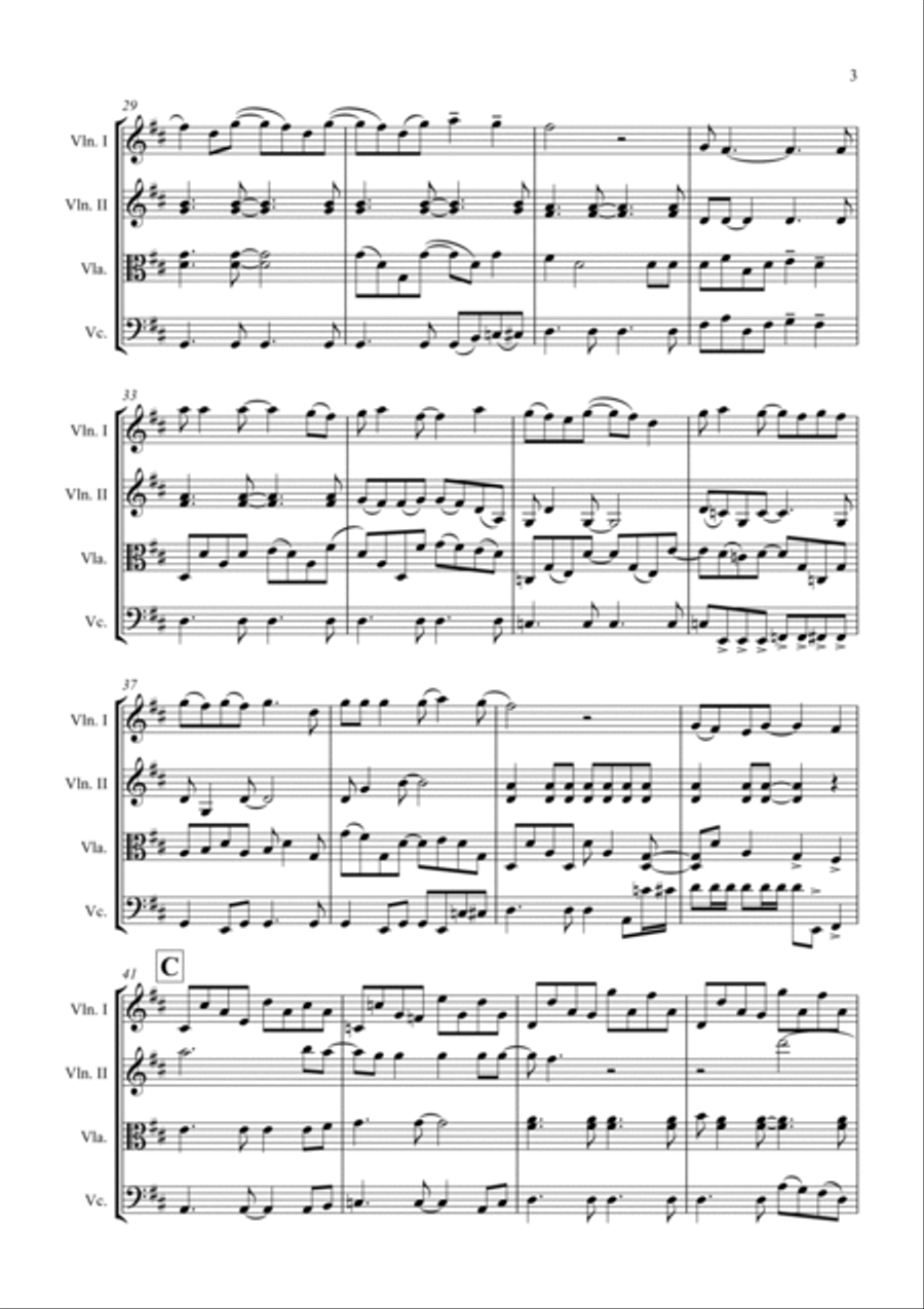 Sweet Child O' Mine Sweet Child O' Mine String Quartet scores gallery preview page 4