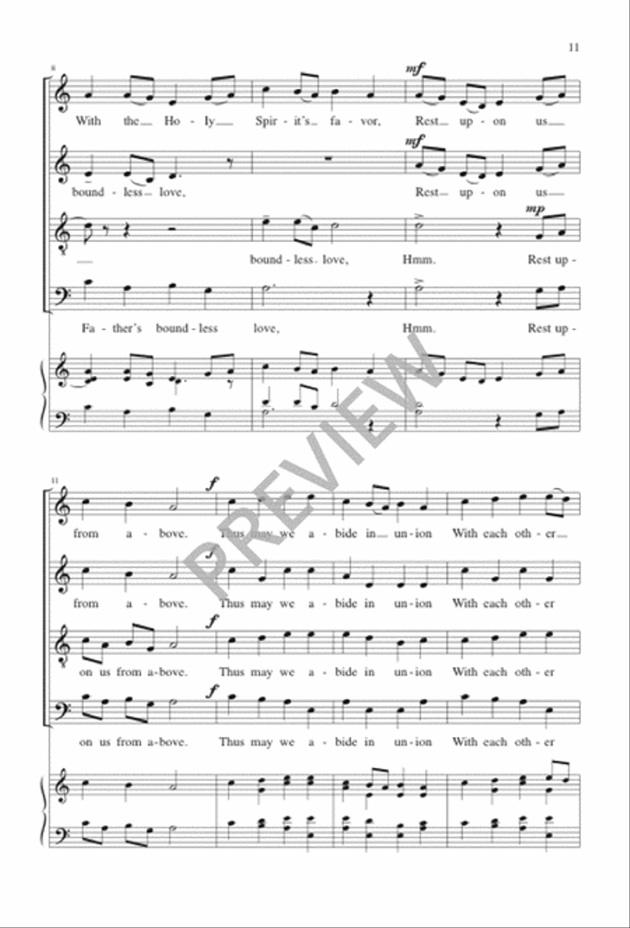 Three Hymn Arrangements from Sacred Harp 4-Part scores gallery preview page 11