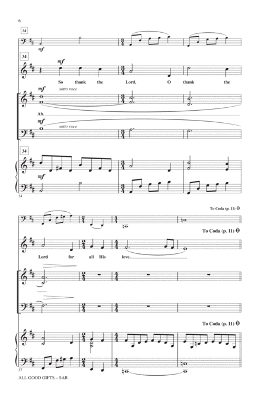 All Good Gifts 3-Part scores gallery preview page 5