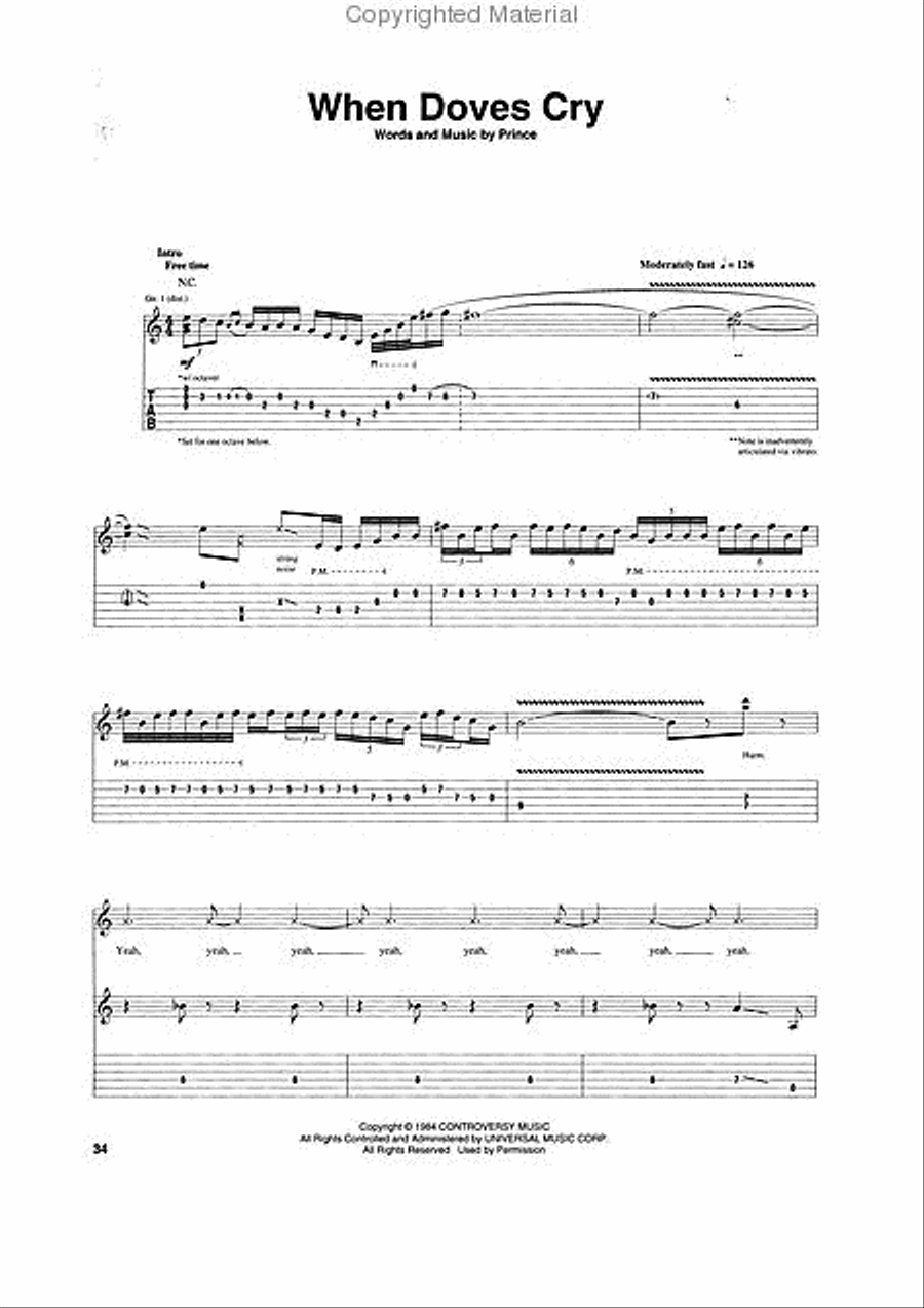The Very Best of Prince Electric Guitar scores gallery preview page 4