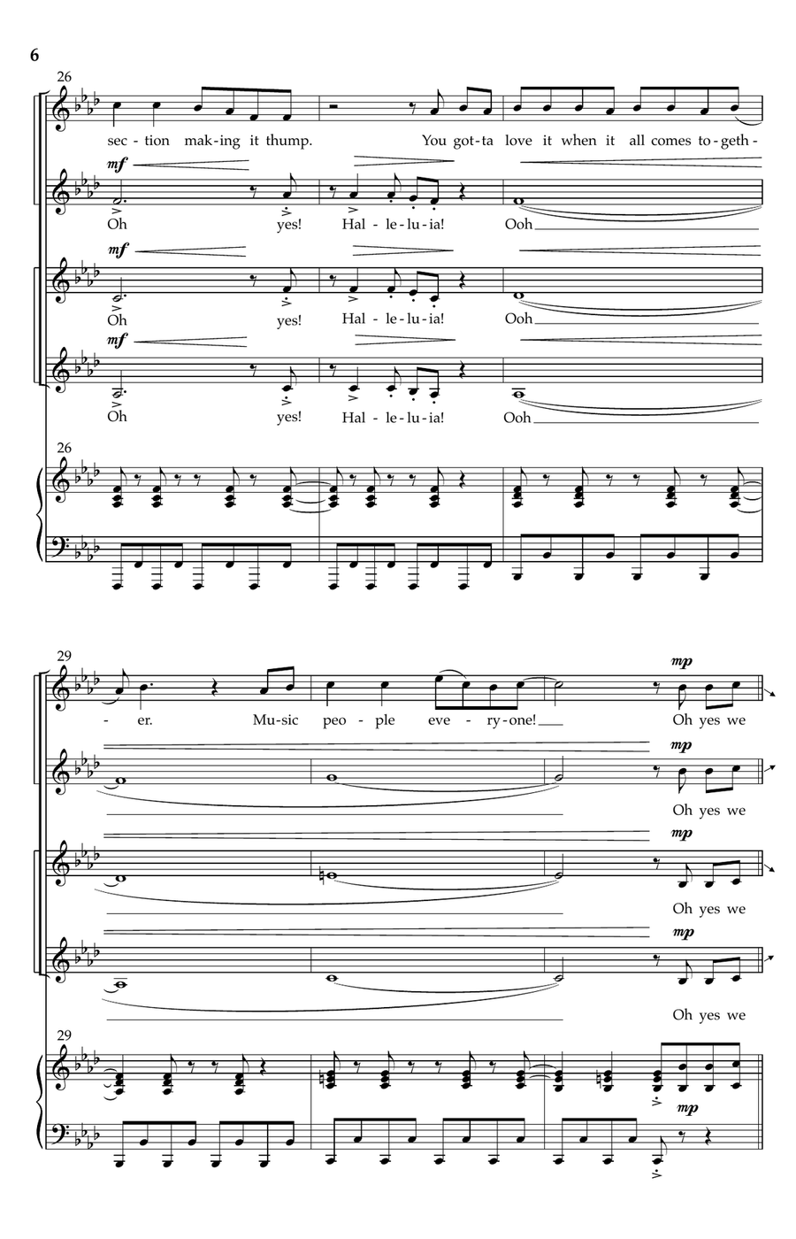 Music Everywhere! 4-Part scores gallery preview page 5