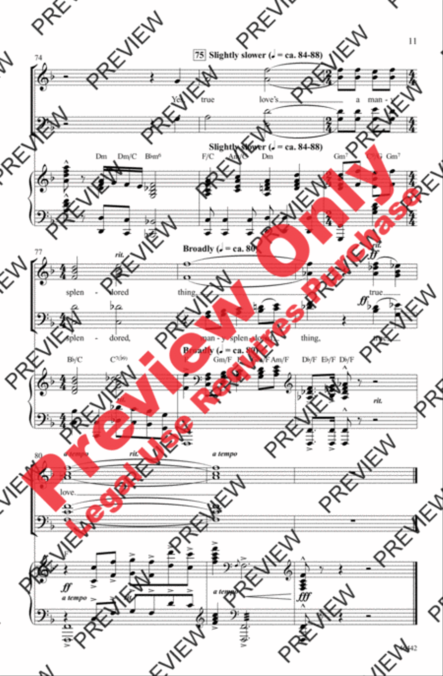 Love Is a Many Splendored Thing 4-Part scores gallery preview page 11