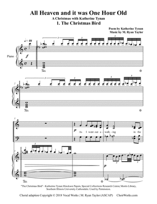 1. The Christmas Bird (All Heaven and it was One Hour Old) : SATB Choir & Piano