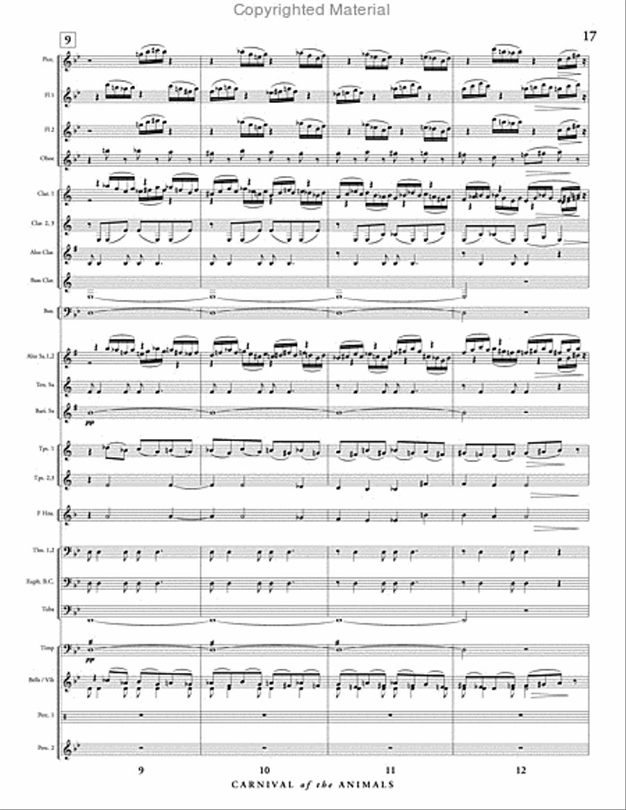 Carnival of the Animals Carnival of the Animals Concert Band scores gallery preview page 18