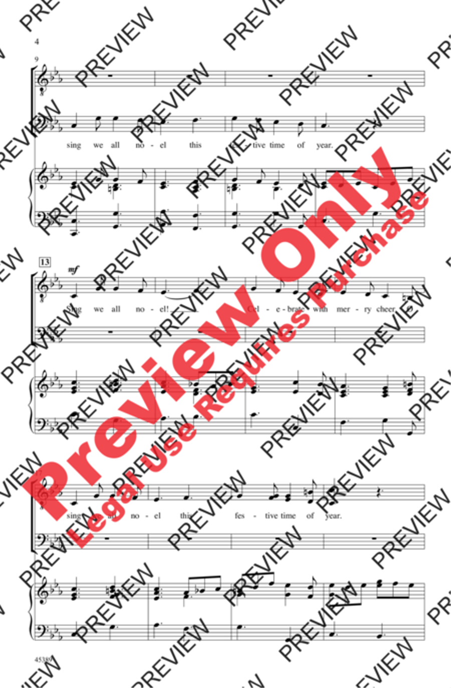 Sing We All Noel! Men's Choir scores gallery preview page 3