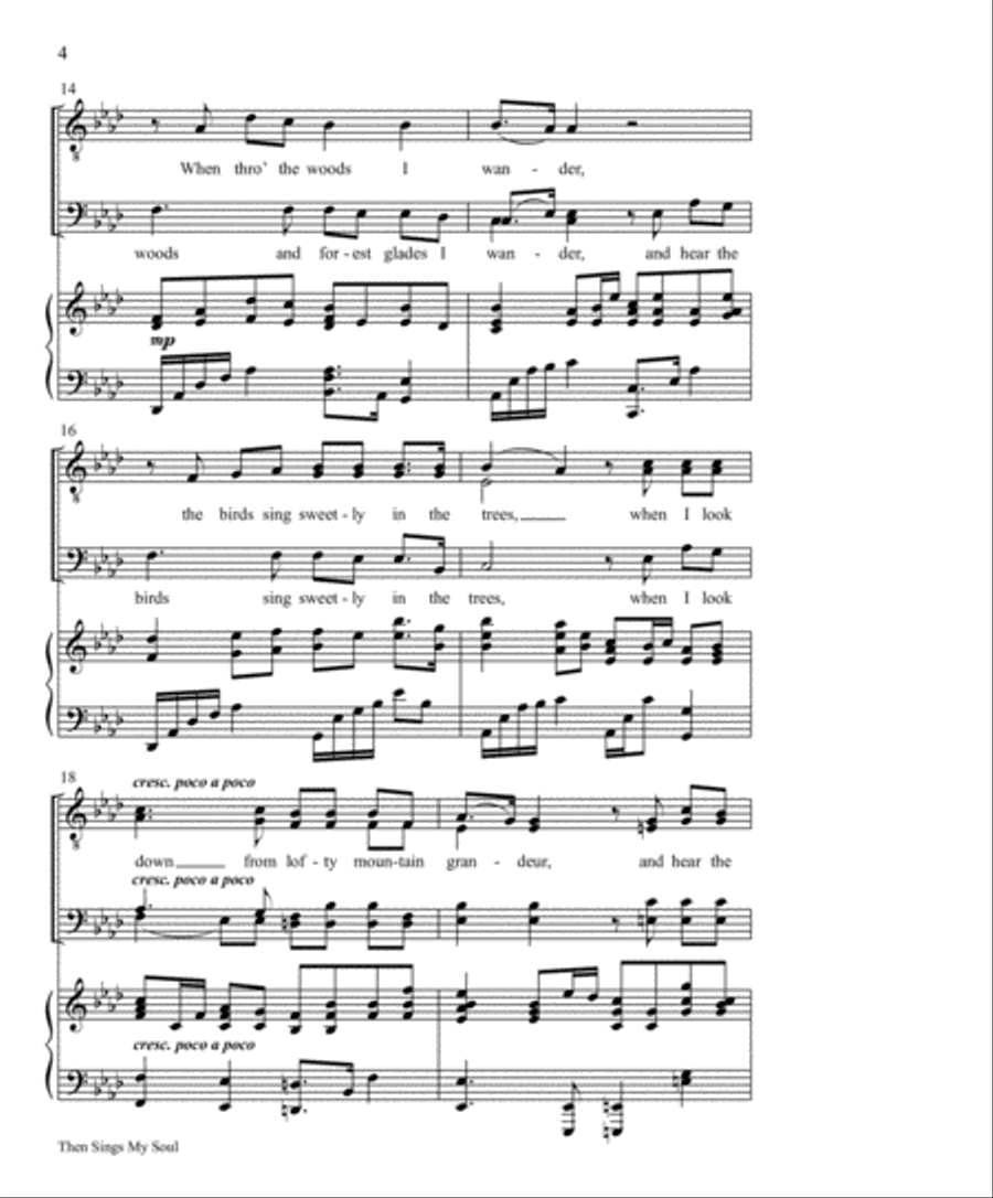 Then Sings My Soul (How Great Thou Art) Choir scores gallery preview page 5