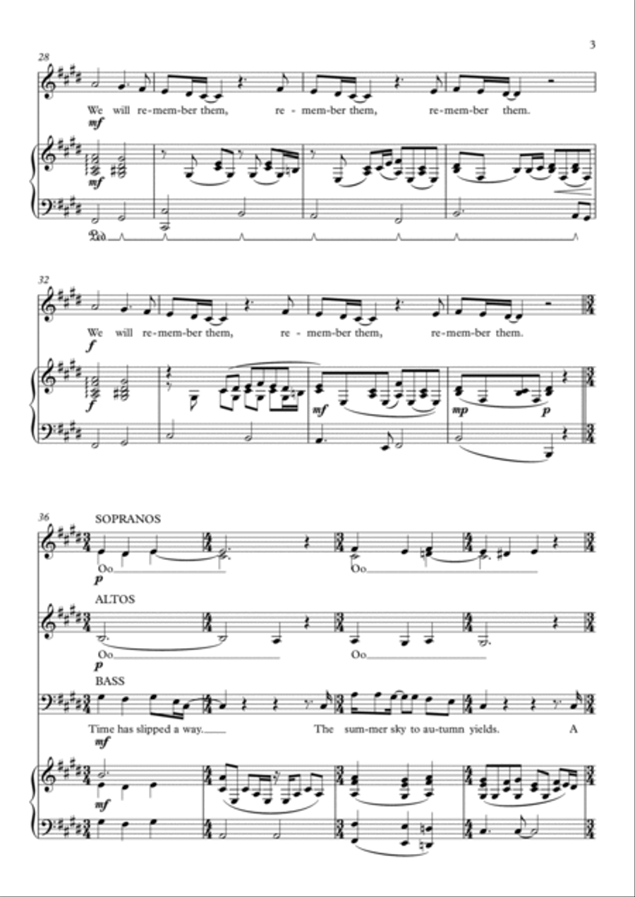 Remembrance Day 3-Part scores gallery preview page 3