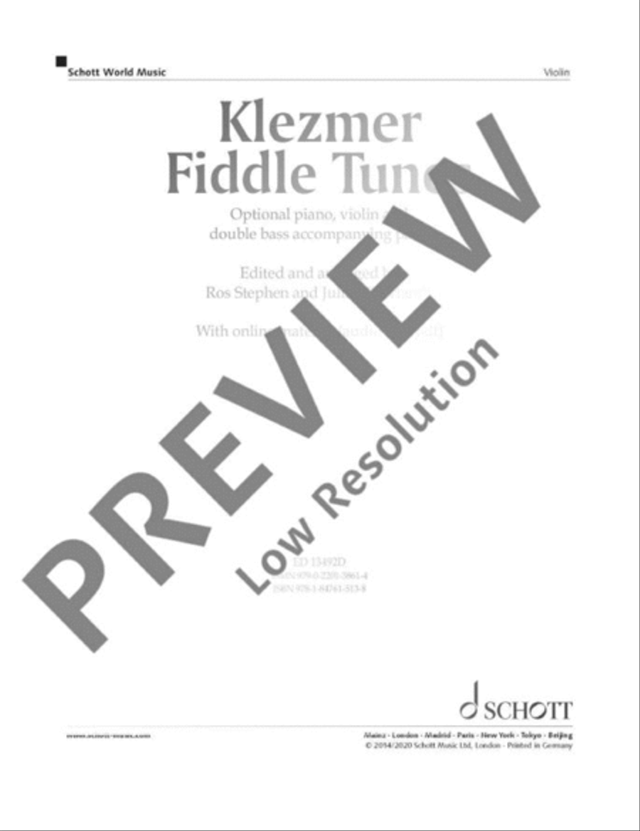 Klezmer Fiddle Tunes Violin Solo scores gallery preview page 2