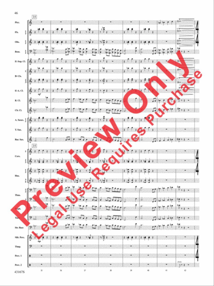 Down to the Sea in Ships (from the NBC TV Film Project 20) Concert Band scores gallery preview page 47