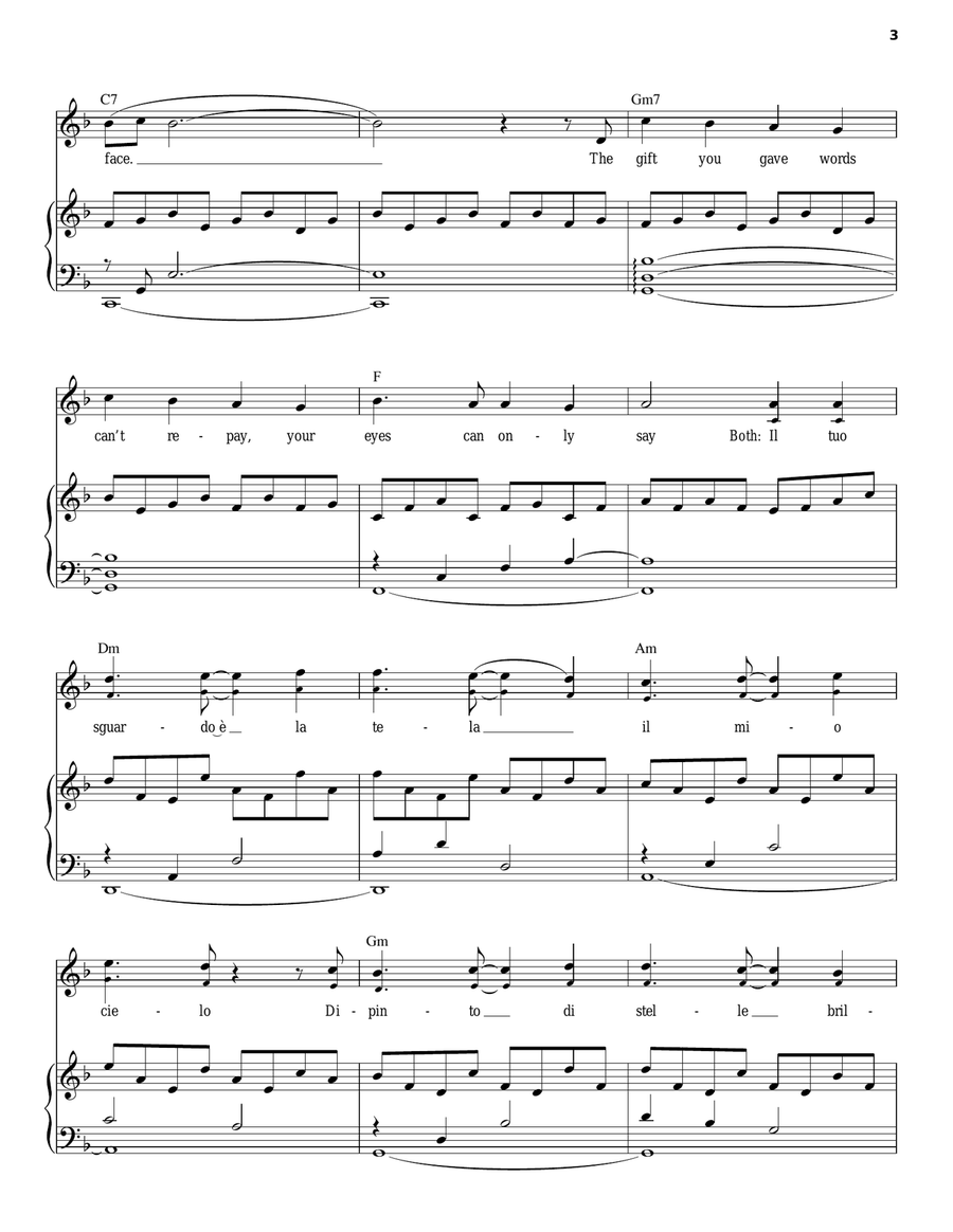 Nei Tuoi Occhi Nei Tuoi Occhi Piano, Vocal, Guitar scores gallery preview page 3