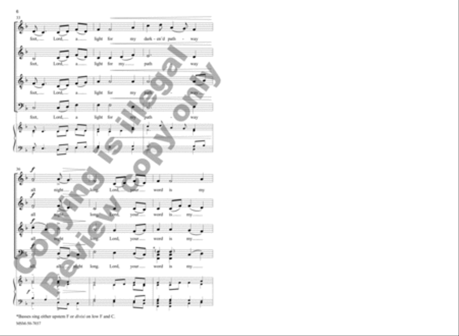 Your Word Is a Candle 4-Part scores gallery preview page 7