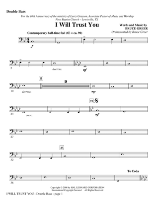 I Will Trust You - Double Bass