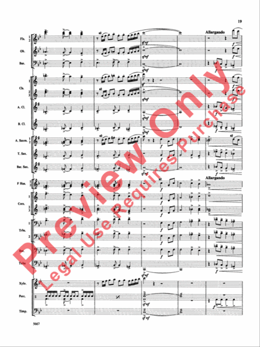 Jackson Lake Overture Concert Band scores gallery preview page 20