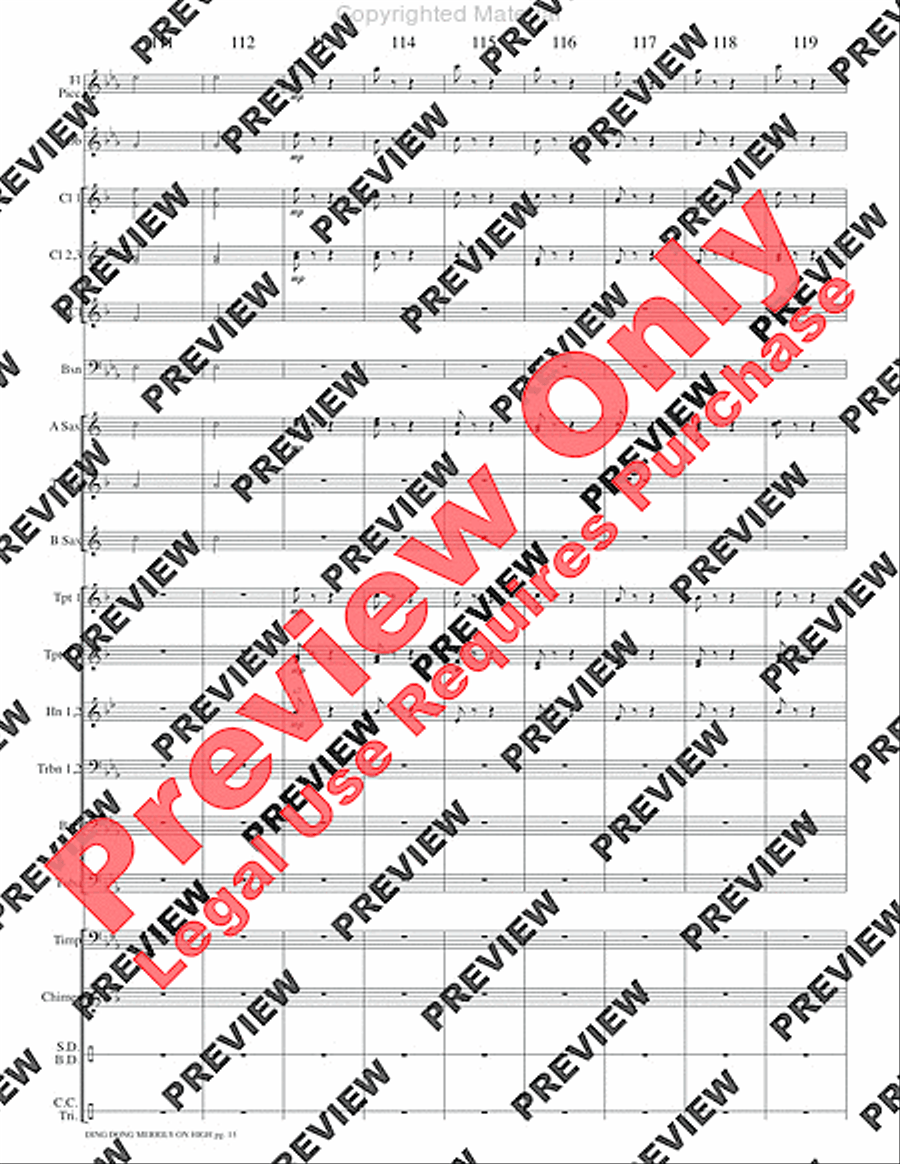 Ding Dong Merrily on High Concert Band scores gallery preview page 16