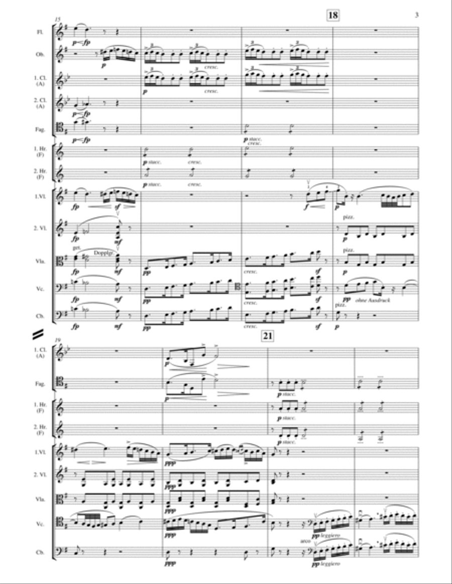 Mahler (arr. Lee): Symphony No. 4 in G Major 1st movement, Full Score Chamber Orchestra scores gallery preview page 5
