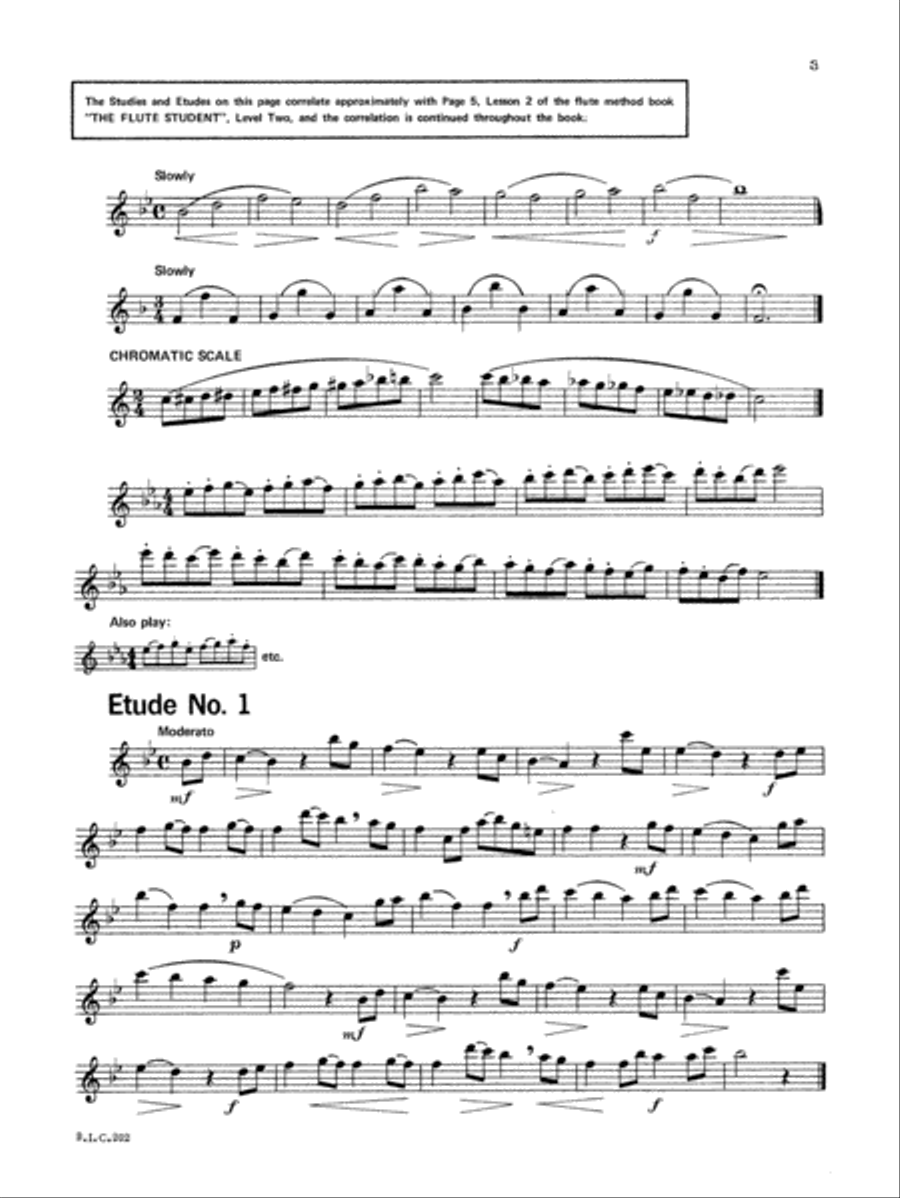 Student Instrumental Course Studies and Melodious Etudes for Flute Flute scores gallery preview page 4
