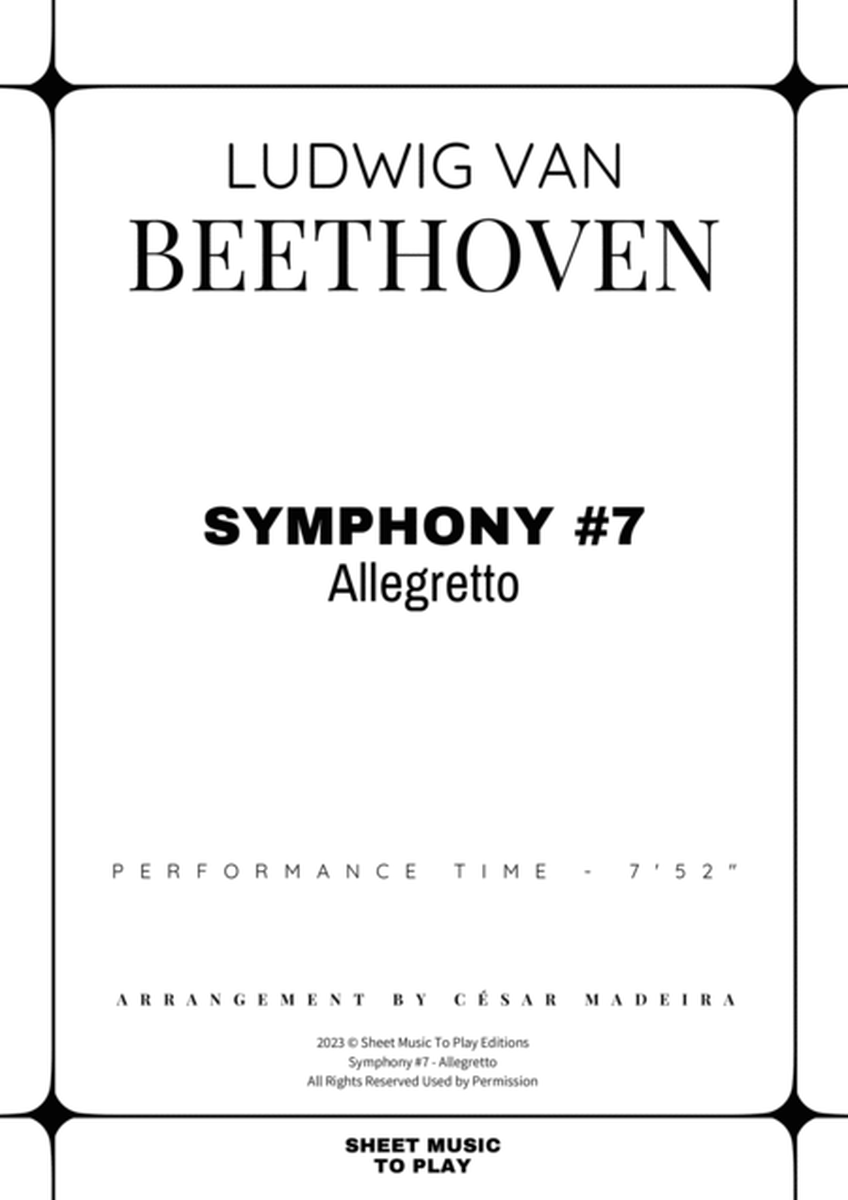 Symphony No.7, Op.92 - Allegretto - String Quintet (Full Score and Parts) image number null