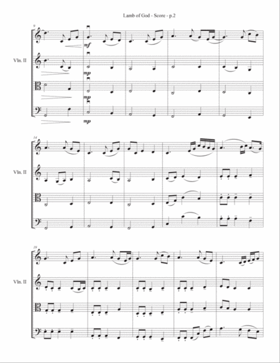 Lamb Of God String Quartet scores gallery preview page 3