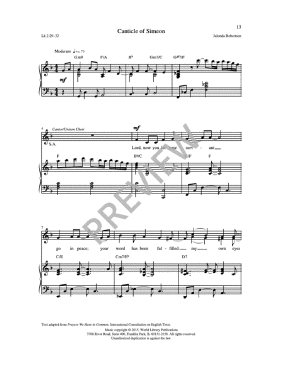 Three Canticles in Gospel Style 4-Part scores gallery preview page 8