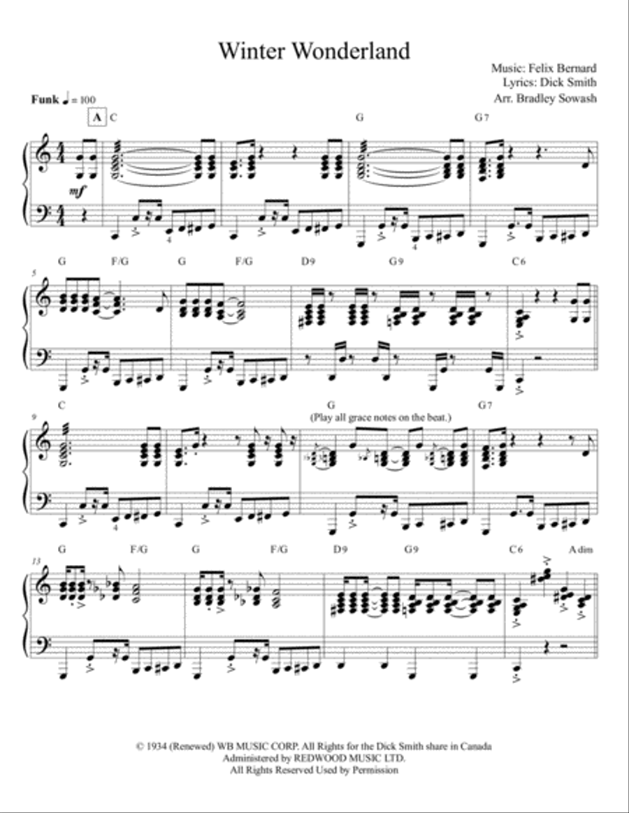 Winter Wonderland Piano Solo scores gallery preview page 2