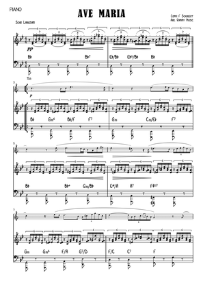 Ave Maria F Schubert arr. for Euphonium (Treble Clef Bb) & Piano