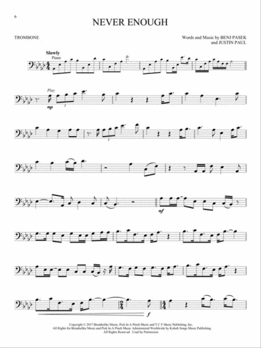 The Greatest Showman The Greatest Showman Trombone scores gallery preview page 4