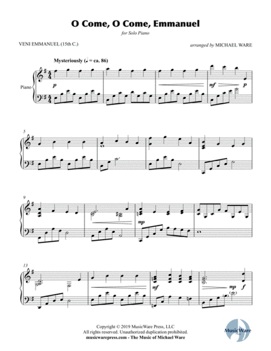 O Come, O Come, Emmanuel (Solo Piano) image number null