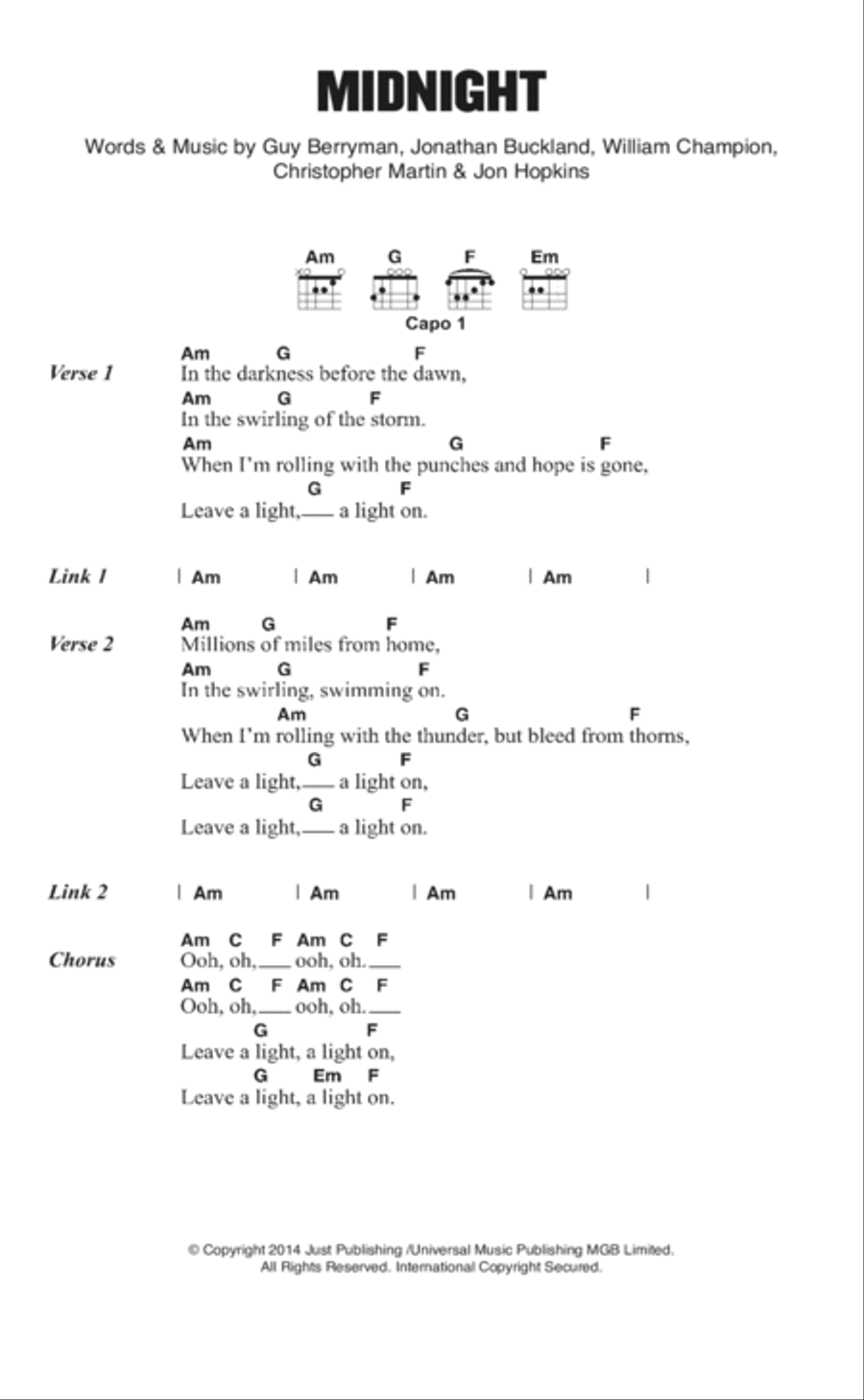 Midnight Midnight Acoustic Guitar scores gallery preview page 1