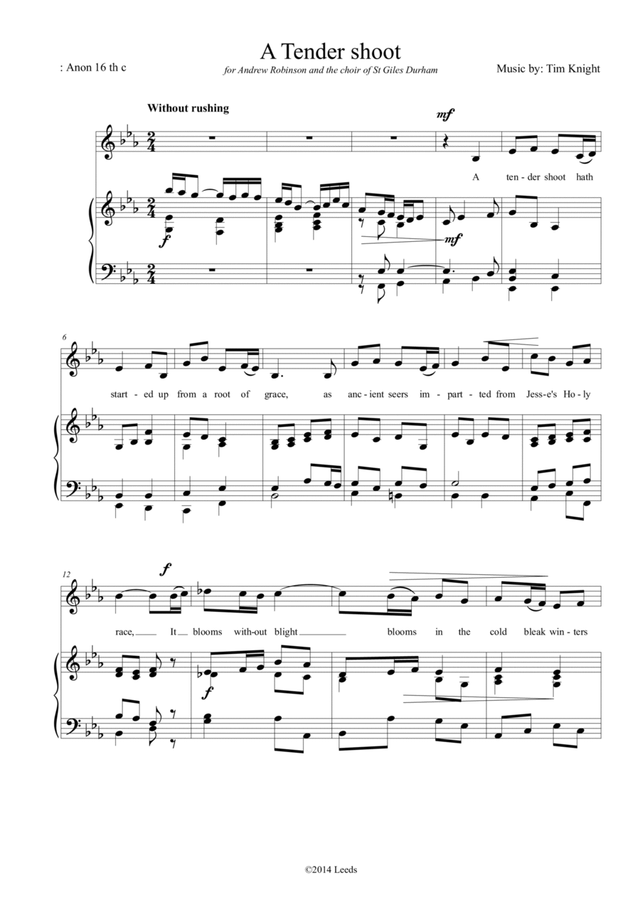 A Tender Shoot Unison Choir scores gallery preview page 1