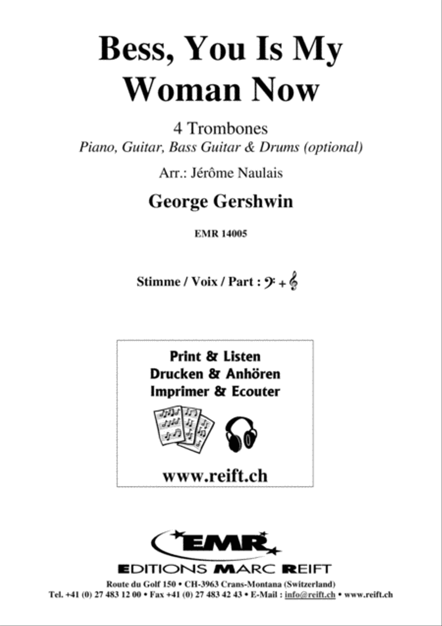 Bess, You Is My Woman Now Trombone Quartet scores gallery preview page 2